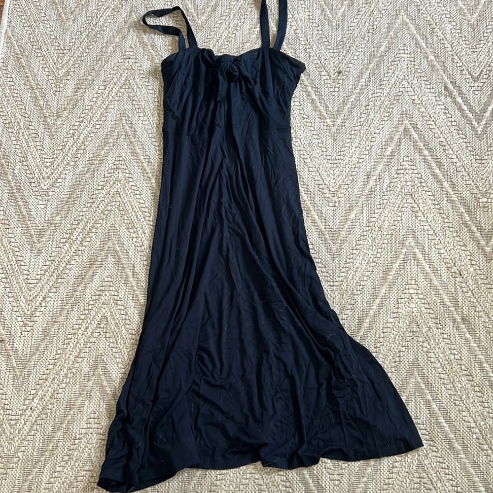Black midi dress
